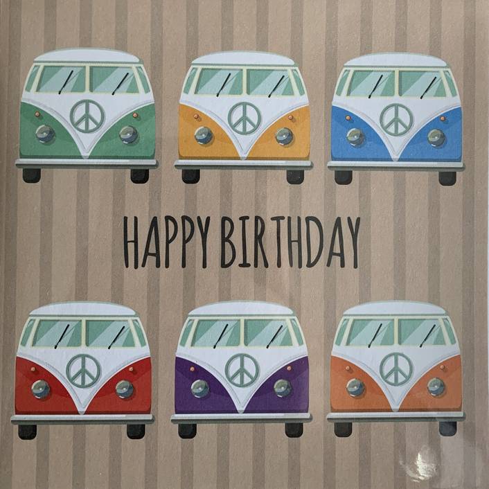 Happy Birthday Greeting Card Camper Sobell House